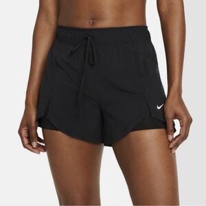 NIKE Women's FLEX Essential 2-in-1 Yoga/Gym/Run Shorts-Black DA0453-011